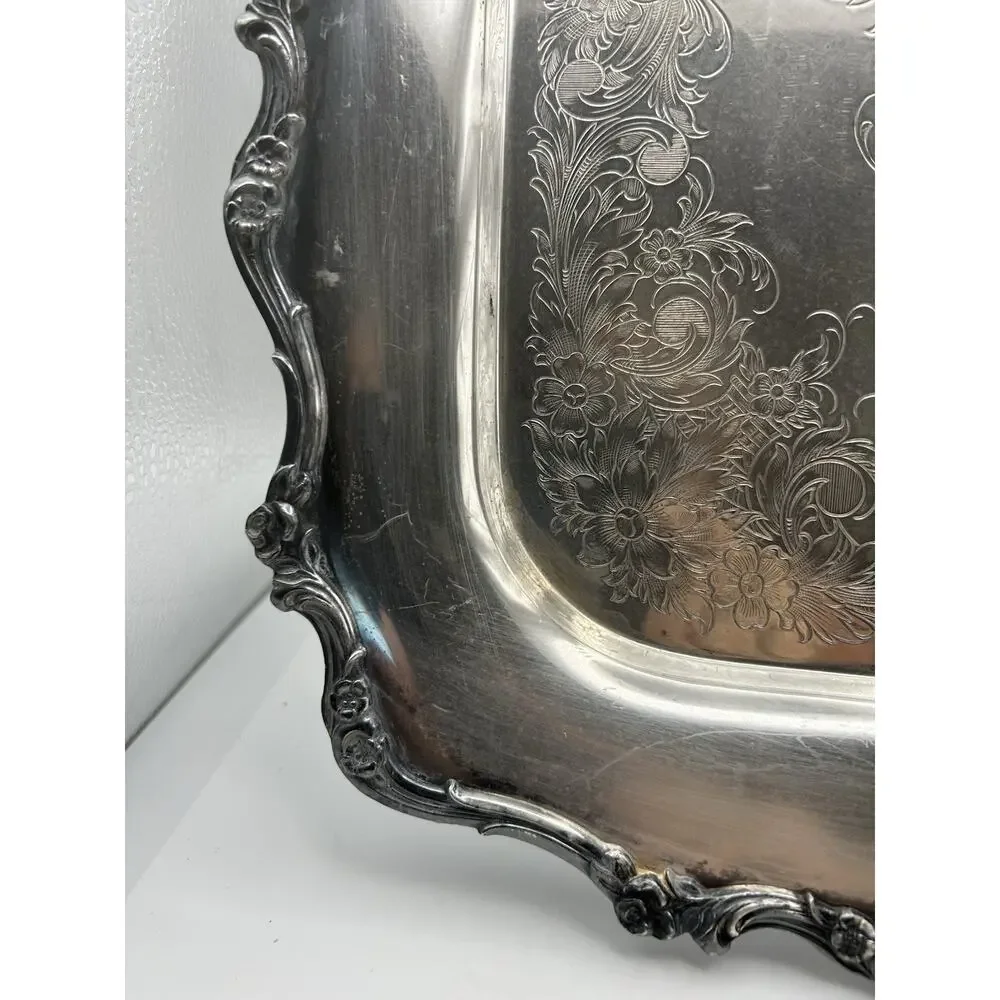 Silverplate International Silver Co. “American Rose” Serving Platter